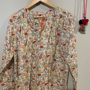 Boden Floral Long Sleeve Blouse